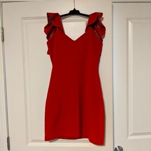 Parker Off the Shoulder dress in Ember